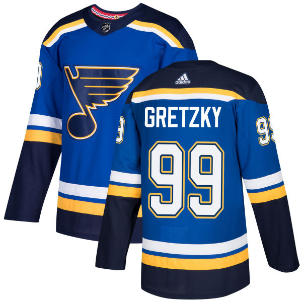 Adidas Men St.Louis Blues 99 Wayne Gretzky Blue Home Authentic Stitched NHL Jersey